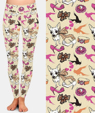 Load image into Gallery viewer, Ladies 3D Dogs and Fashion Items Printed Leggings