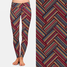 Laden Sie das Bild in den Galerie-Viewer, Ladies Beautiful Knitted Print Fashion Leggings