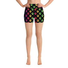 Load image into Gallery viewer, Womens 3D Colourful Rainbow Dog Paw Prints Printed Shorts