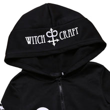 Cargar imagen en el visor de la galería, Womens Gothic Punk Witch/Moon Printed Sweatshirts