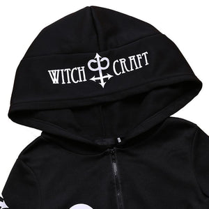 Womens Gothic Punk Witch/Moon Printed Sweatshirts