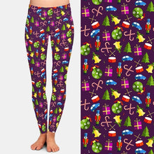 Cargar imagen en el visor de la galería, Ladies Christmas Pattern With Toys Digital Printed Leggings