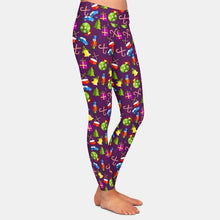 Cargar imagen en el visor de la galería, Ladies Christmas Pattern With Toys Digital Printed Leggings