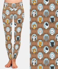 Carica l&#39;immagine nel visualizzatore di Gallery, Womens Funny Retro Cats Printed Leggings