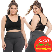 Load image into Gallery viewer, Ladies S-6XL Plus Size Seamless Sports Bras