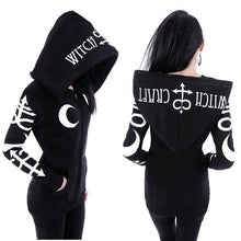 Load image into Gallery viewer, Womens Gothic Punk Witch/Moon Printed Sweatshirts