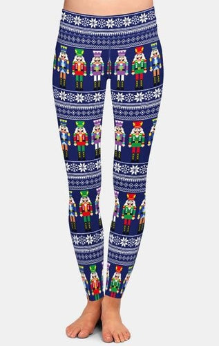 Ladies Nutcracker Printed Brushed Leggings