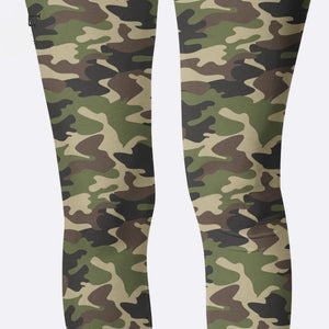 Ladies 3D Camo Printed Capri Leggings