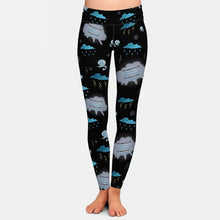 Cargar imagen en el visor de la galería, Ladies 3D Storm Digital Printed Leggings