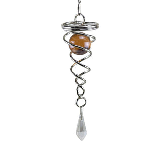 NEW Indoor/Outdoor Yinyang Wind Chime With Crystal Balls Pendant Feature