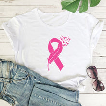 Charger l&#39;image dans la galerie, Womens Pink Ribbon Feather &amp; Birds Flying BCA T-Shirt