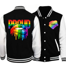 Load image into Gallery viewer, LGBTQI+ Rainbow Proud Casual Baseball Jacket