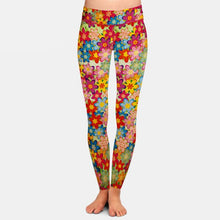Laden Sie das Bild in den Galerie-Viewer, Ladies 3D Colourful Flowers Digital Printed Leggings