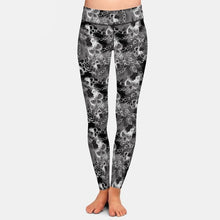 Load image into Gallery viewer, Ladies 3D Gothic Design Skulls &amp; Silver Chains Printed Leggings