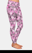 Load image into Gallery viewer, Ladies Beautiful Pink Roses Printed Leggings