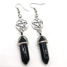 Laden Sie das Bild in den Galerie-Viewer, Womens Fashion Crystals With Five-Pointed Star Dangle Earrings