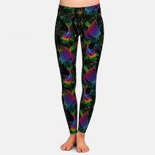 Load image into Gallery viewer, Ladies Gorgeous Rainbow Sea Turtles &amp; Fish Designed Leggings