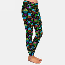 Load image into Gallery viewer, Ladies Halloween Cupcakes &amp; Party Sweets Printed Leggings