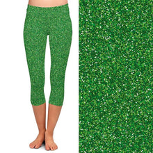 Carica l&#39;immagine nel visualizzatore di Gallery, Womens 3D Glitter Look Galaxy Printed Capri Leggings