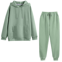 Load image into Gallery viewer, Womens Two Piece Set Solid Fleece Oversized Tracksuits