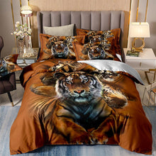 Cargar imagen en el visor de la galería, 3D Tigers Quilt Cover/Bedding Sets
