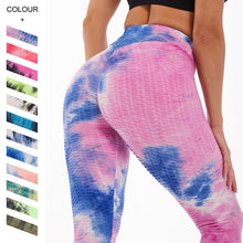 Cargar imagen en el visor de la galería, Ladies Colourful Tie-Dye Push Up Anti Cellulite Fitness Leggings &amp; Shorts