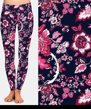 Laden Sie das Bild in den Galerie-Viewer, Ladies Beautiful Flowers Design Printed Leggings
