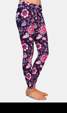 Load image into Gallery viewer, Ladies Beautiful Flowers Design Printed Leggings