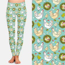 Load image into Gallery viewer, Ladies Soft 3D Easter &amp; Chicken Printed Leggings
