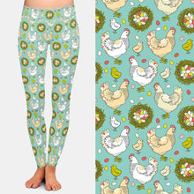 Laden Sie das Bild in den Galerie-Viewer, Ladies Soft 3D Easter &amp; Chicken Printed Leggings