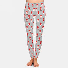 Load image into Gallery viewer, Ladies Cute Valentines Gnomes In Red Hats Printed Leggings