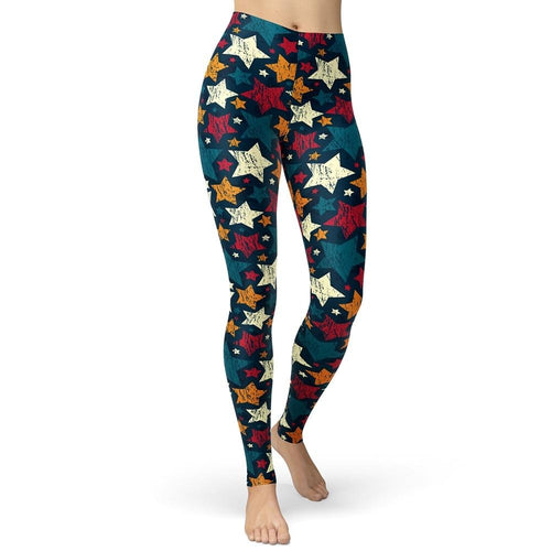 Ladies Gorgeous Star Printed Soft Leggings