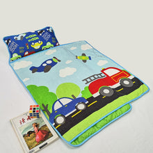 Charger l&#39;image dans la galerie, Disney Assorted Kids Portable Rolled Nap Mats/Sleeping Bags - With Pillow