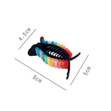 Cargar imagen en el visor de la galería, Gorgeous Large Rainbow Crab Hair Clips