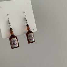 Cargar imagen en el visor de la galería, Assorted Resin Beer Bottles Drop Earrings