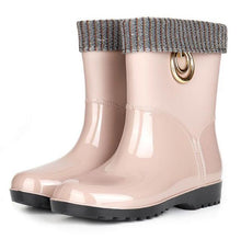 Load image into Gallery viewer, Womens PVC Mid-Calf Waterproof Rainboots