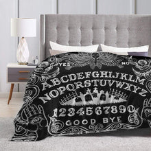 Load image into Gallery viewer, Lovely Ouija Board Black/White Ultra-Soft Fleece Throw Blanket