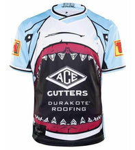 Laden Sie das Bild in den Galerie-Viewer, Mens Cronulla Sutherland Sharks Rugby Replica Jersey