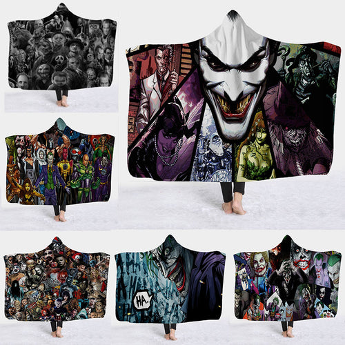 AMAZING Horror Featured Fleece Wearable Hooded Blankets