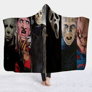 AMAZING Horror Featured Fleece Wearable Hooded Blankets