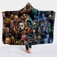 Carica l&#39;immagine nel visualizzatore di Gallery, AMAZING Horror Featured Fleece Wearable Hooded Blankets