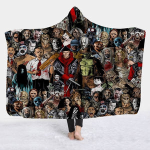 AMAZING Horror Featured Fleece Wearable Hooded Blankets