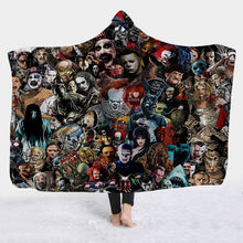 Carica l&#39;immagine nel visualizzatore di Gallery, AMAZING Horror Featured Fleece Wearable Hooded Blankets