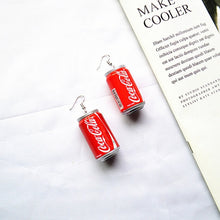 Load image into Gallery viewer, Fashion Cool Resin Cans Drop Earrings
