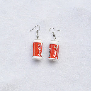 Fashion Cool Resin Cans Drop Earrings