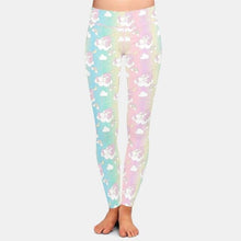 Charger l&#39;image dans la galerie, Ladies 3D Cute Unicorn Sleeping On A Cloud Printed Leggings