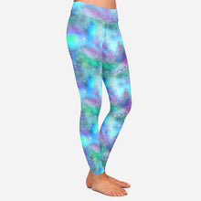 Load image into Gallery viewer, Ladies Beautiful Blue/Green/Purple Galaxy Printed Leggings