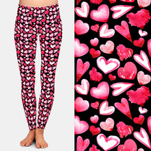 Laden Sie das Bild in den Galerie-Viewer, Ladies 3D Sweet Valentine&#39;s Patterned Hearts Printed Leggings
