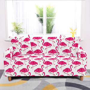Flamingo Printed Elastic Couch Covers For Sofa