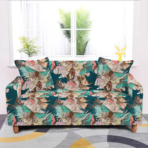 Butterfly Printed Elastic Couch Covers For Sofa